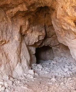 Andacollo. Foto de la entrada a una mina artesanal